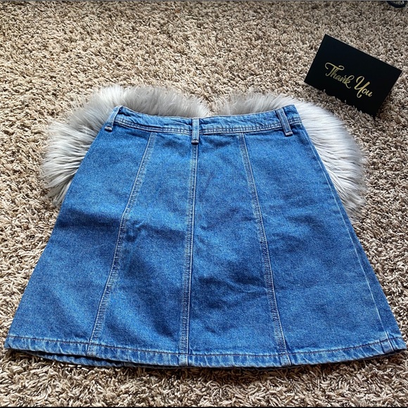 DENIM A-LINE SKIRT - Picture 7 of 8